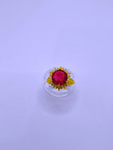 RB0013 - Anillo Cobre Copo Nieve Ajustable Chapa Oro 10K Calenbi Calenbi Joyería
