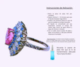 Anillo Plata Ley 925 Reina Rosa Cerrado Calenbi