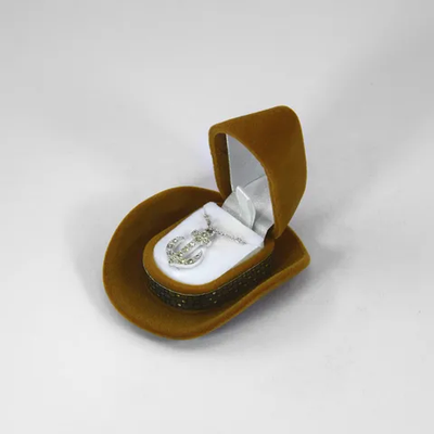 CA0008 - Joyero Pequeño Anillo Café Sombrero Vaquero Calenbi Calenbi Joyería