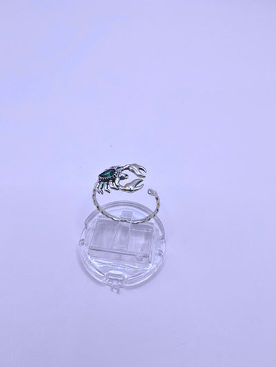 SR0044 - Anillo S925 Ley "Alacrán" Circonita Morada Ajustable Calenbi Calenbi Joyería