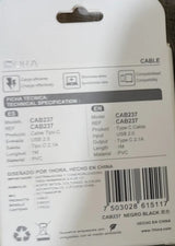 CAB237 - 1M Cable Tipo "C" y "A" 2.1A De Carga y Datos 1Hora Calenbi Joyería
