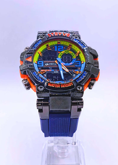 WA0018 - Reloj Acero Inoxidable Plástico Azul Marino Strive Calenbi Joyería