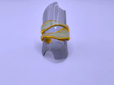 RB0006-10 Anillo Acero Inoxidable Epoxica Chapa Oro 10k Calenbi Calenbi Joyería
