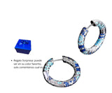 Aretes S925 Ley Turquesa Circulares Elegantes