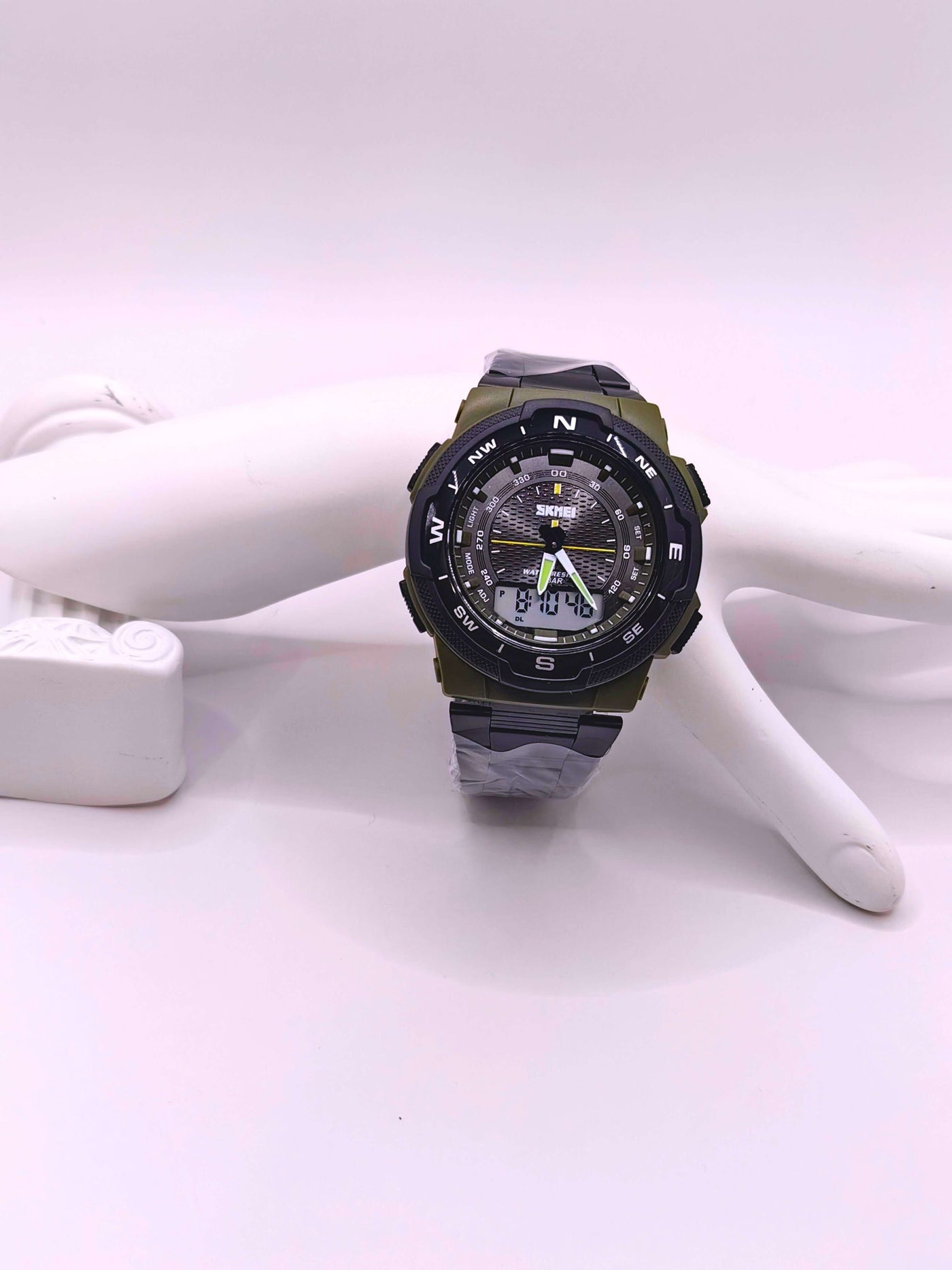 WA0010 - Reloj Digital/Análogo Acero Verde SKMEI Calenbi Joyería