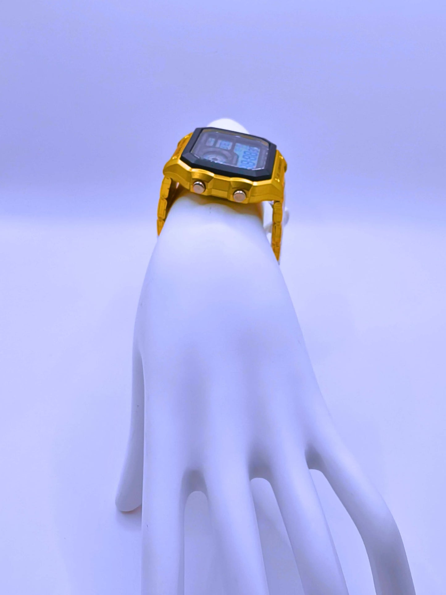 WA0006 - Reloj Digital Acero inoxidable Dorado SKMEI Calenbi Joyería