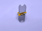 RB0064 - Anillo Acero Inoxidable Doble Chapa Oro 10k Calenbi Calenbi Joyería