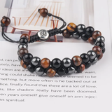 Pulsera Ajustable Piedras Artificiales Ojo De Tigre Unisex