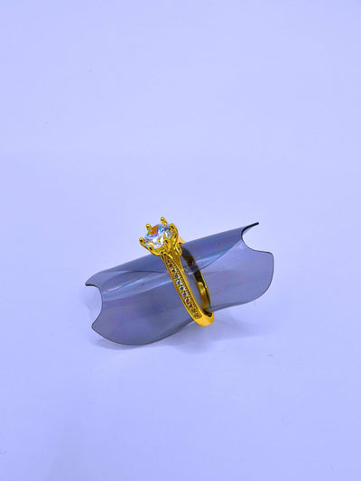 Anillo Plata Ley 925 Chapa Oro 14k Calenbi - SR0050