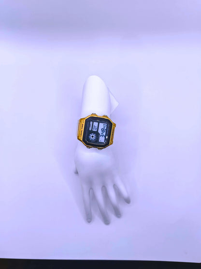 WA0006 - Reloj Digital Acero inoxidable Dorado SKMEI Calenbi Joyería
