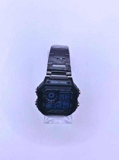 WA0008 - Reloj Digital Acero inoxidable Negro SKMEI Calenbi Joyería