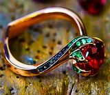 RB0062 - Anillo Cobre "Flor Eterna" Circonita Cubica Calenbi Calenbi Joyería