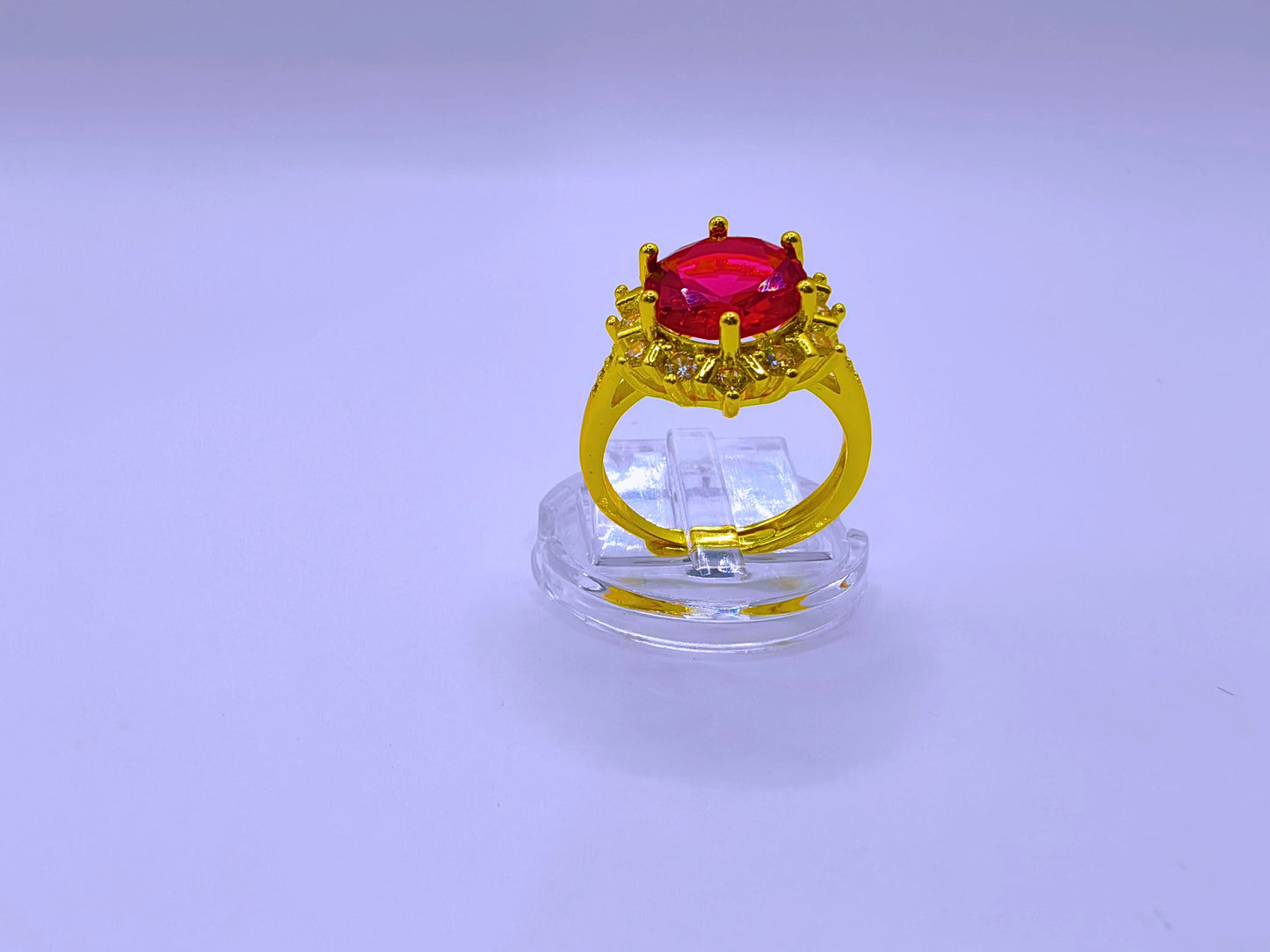 RB0013 - Anillo Cobre Copo Nieve Ajustable Chapa Oro 10K Calenbi Calenbi Joyería