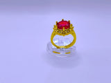 RB0013 - Anillo Cobre Copo Nieve Ajustable Chapa Oro 10K Calenbi Calenbi Joyería