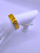 BB0023 - Pulsera Acero Inoxidable Broche Dorado 10k Unisex Calenbi Calenbi Joyería