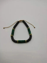 BB0012 - Pulsera Cobre Cuentas Verde Jade Ajustable Calenbi Calenbi Joyería