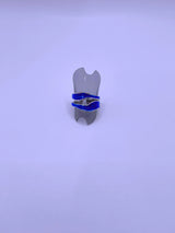 RB0006-10 Anillo Acero Inoxidable Epoxica Chapa Oro 10k Calenbi Calenbi Joyería