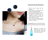 Collar y Aretes S925 Ley Ágata Cristalizada "Tachuela" Calenbi