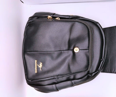 BG0005 - Mochila Pequeña Negra Kanguroo Calenbi Joyería