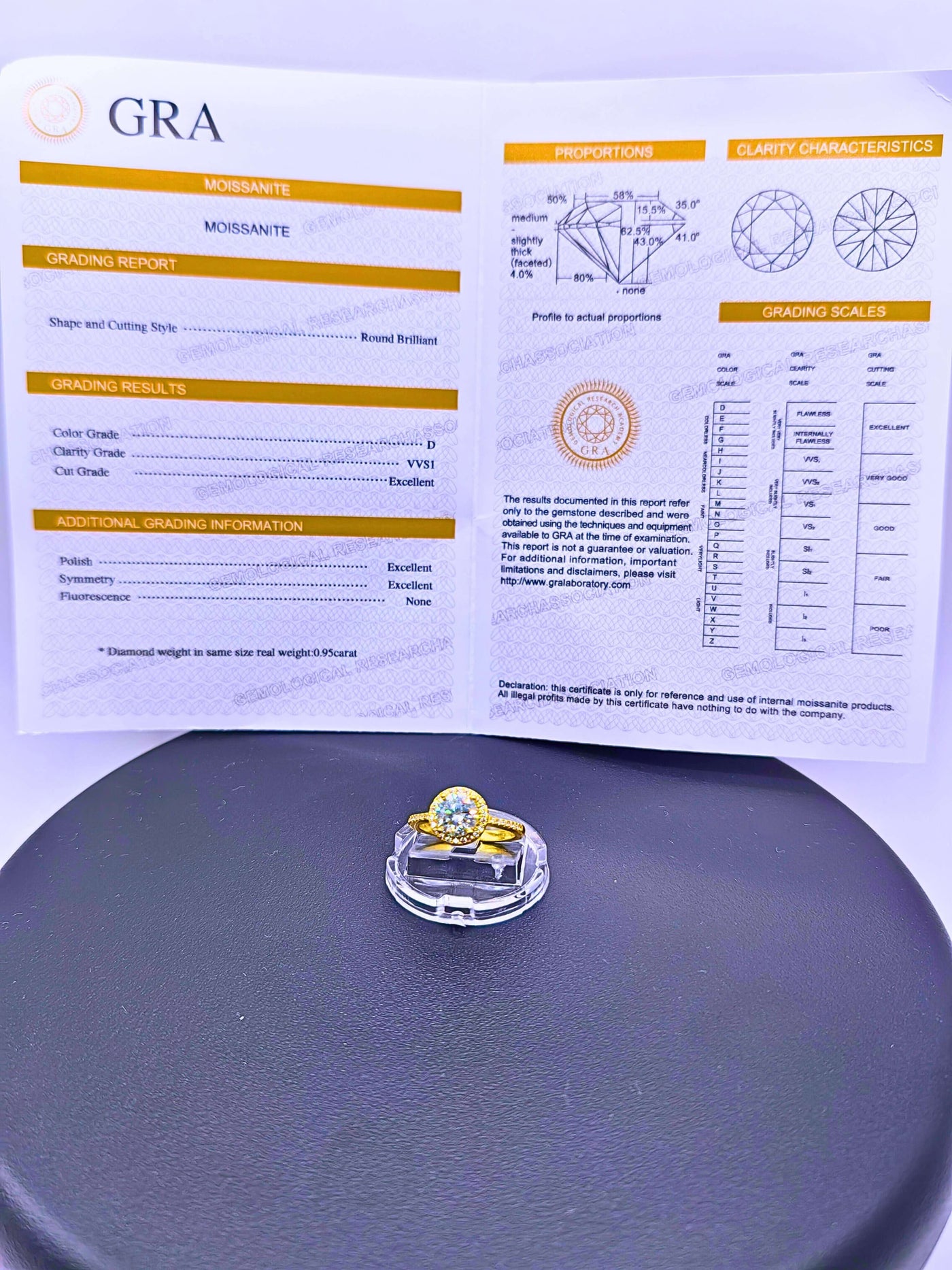 SR0065 - Anillo S925 Esterlina "Compromiso" MOISSANITA Chapa Oro 14k Calenbi Calenbi Joyería