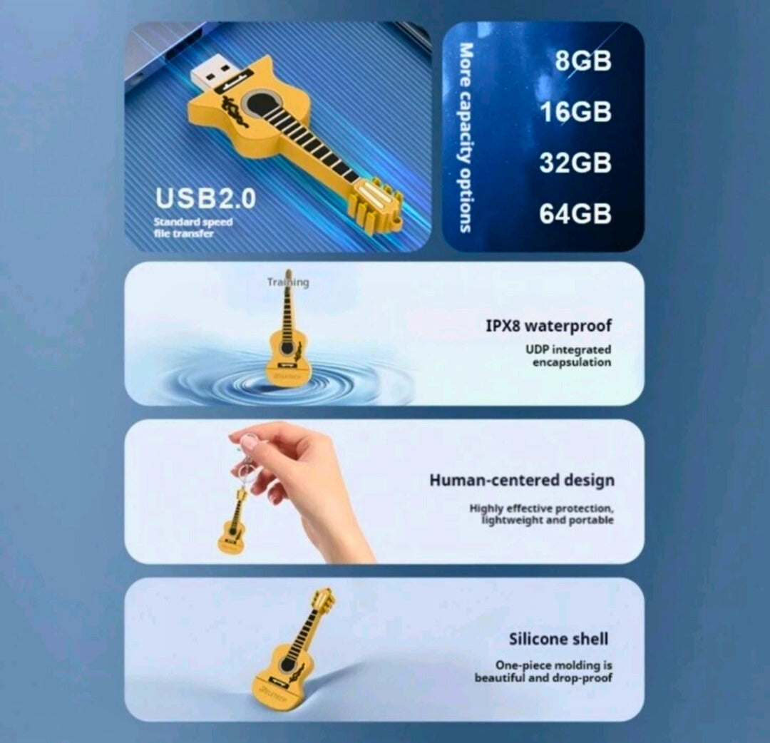 Memoria USB "A" Externa Guitarra 32 GB Reletech Calenbi Joyería