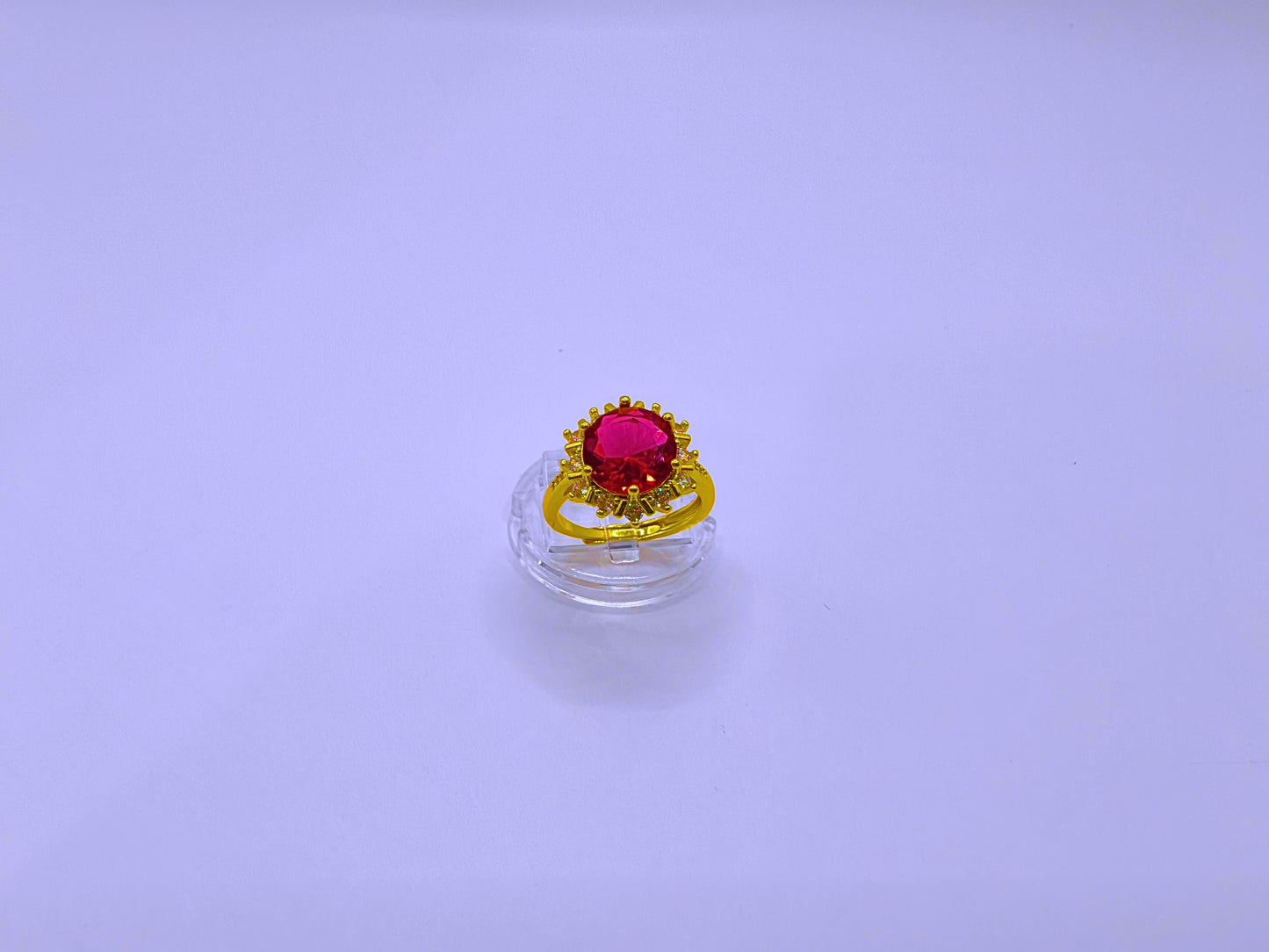 RB0013 - Anillo Cobre Copo Nieve Ajustable Chapa Oro 10K Calenbi Calenbi Joyería