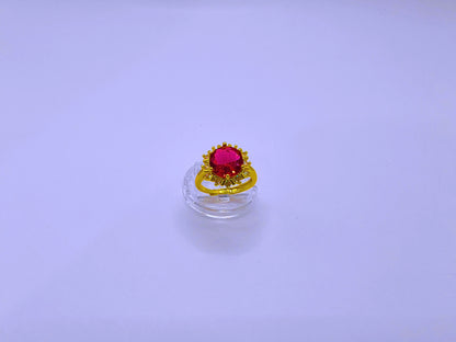 RB0013 - Anillo Cobre Copo Nieve Ajustable Chapa Oro 10K Calenbi Calenbi Joyería