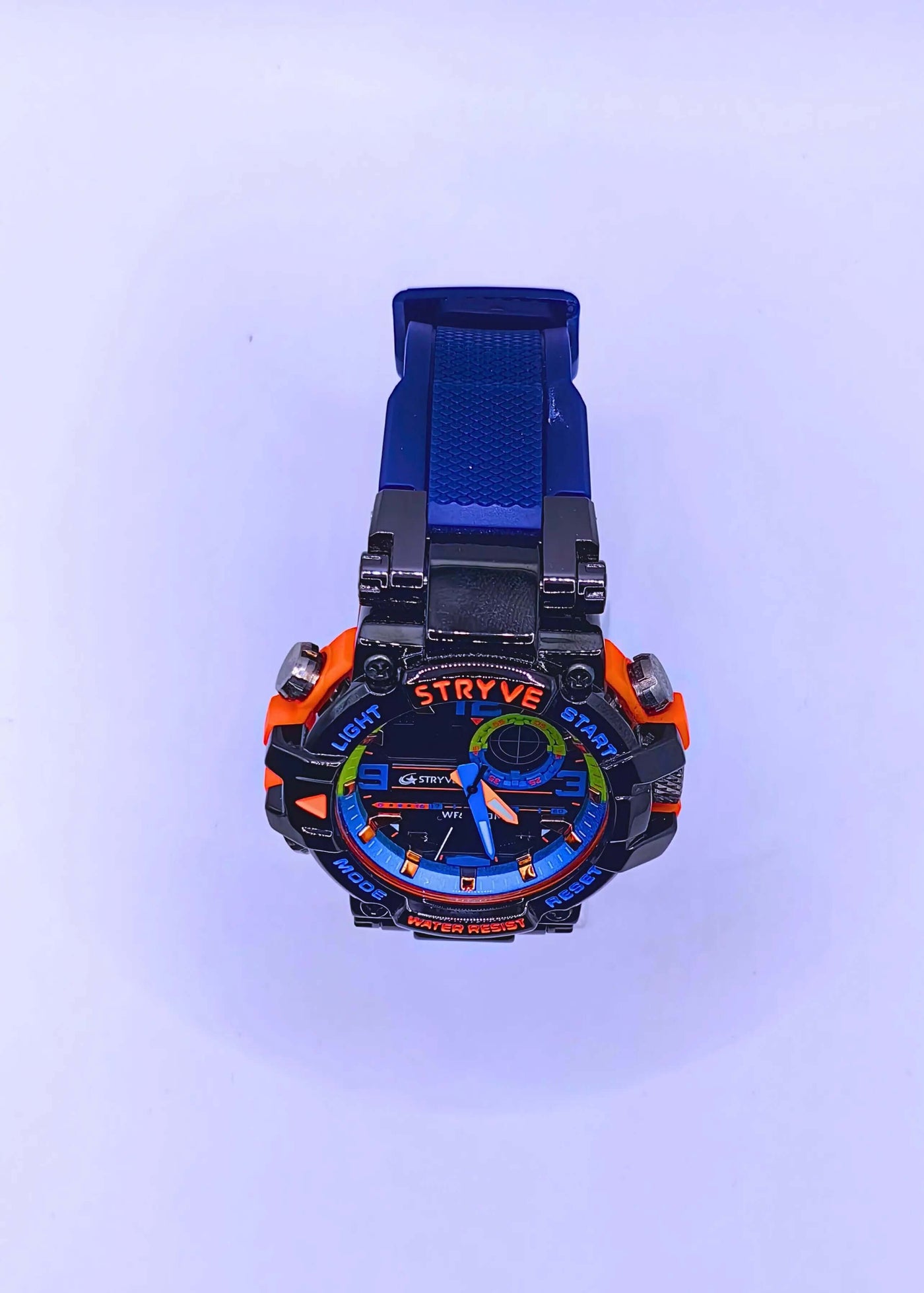 WA0018 - Reloj Acero Inoxidable Plástico Azul Marino Strive Calenbi Joyería