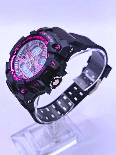 WA0023 - Reloj Digital/Análogo Plástico Negro SANDA Calenbi Joyería