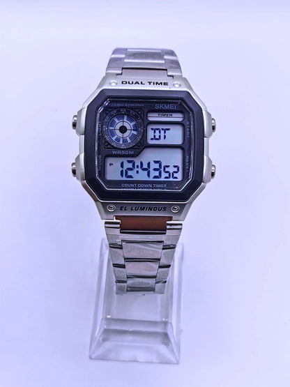 WA0007 - Reloj Digital Acero inoxidable Plata SKMEI Calenbi Joyería