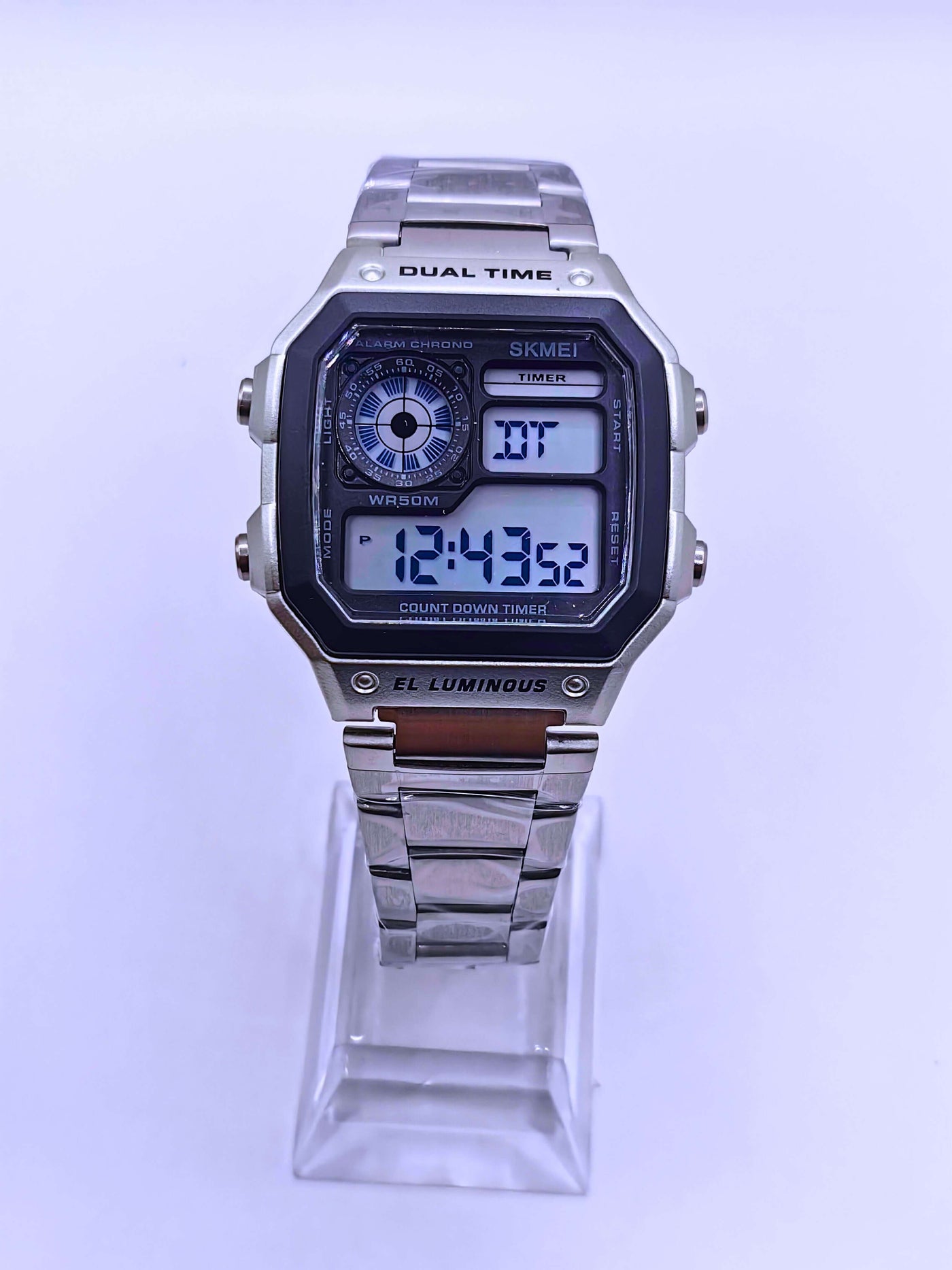 WA0007 - Reloj Digital Acero inoxidable Plata SKMEI Calenbi Joyería