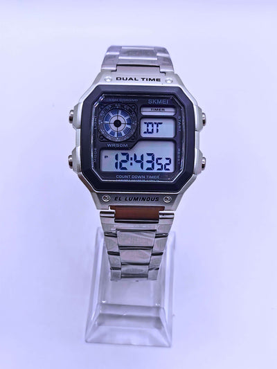 WA0007 - Reloj Digital Acero inoxidable Plata SKMEI Calenbi Joyería