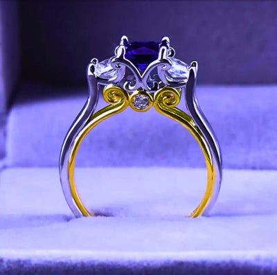 Anillo Plata Esterlina 925 | Realeza Azul - Calenbi SR0056