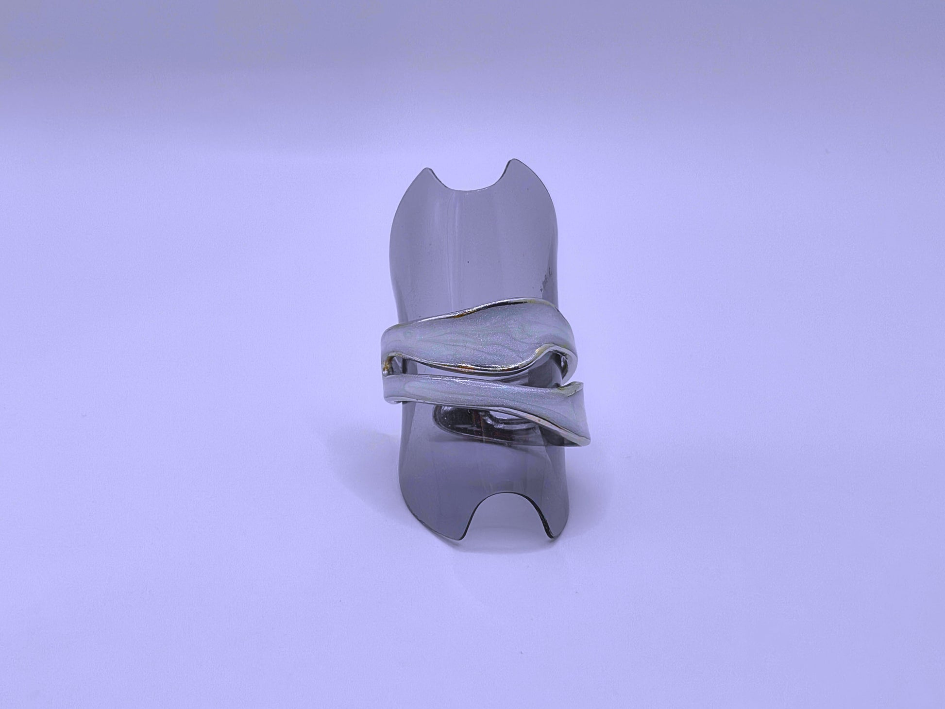 RB0006-10 Anillo Acero Inoxidable Epoxica Chapa Oro 10k Calenbi Calenbi Joyería