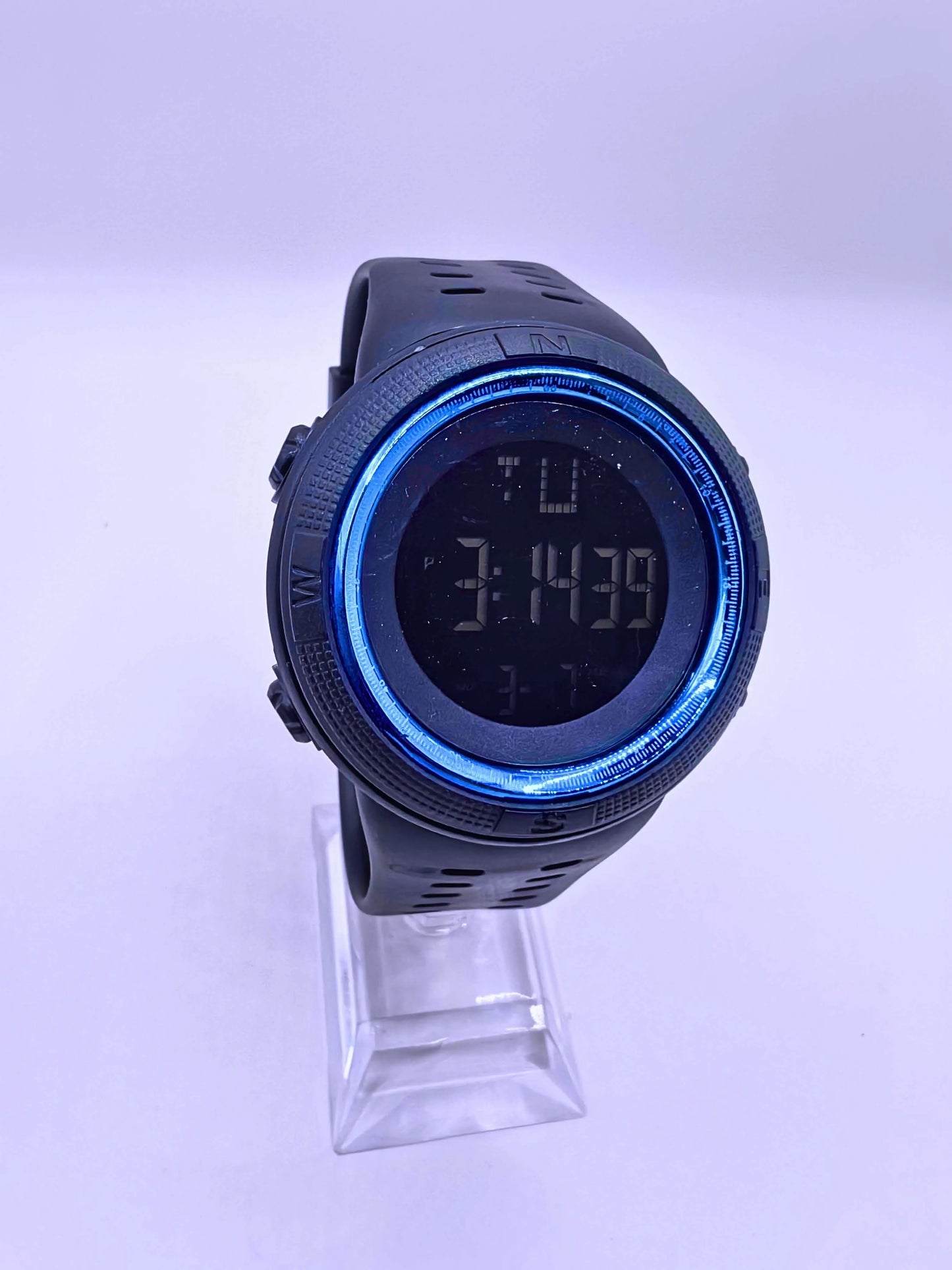WA0021 - Reloj Digital Deportivo Circulo Azul Cielo Calenbi Calenbi Joyería