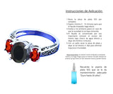 Anillo S925 Ley Circonita Negra y Roja Cerrado Calenbi