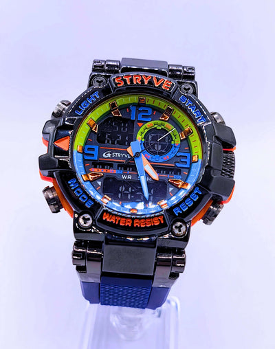 WA0018 - Reloj Acero Inoxidable Plástico Azul Marino Strive Calenbi Joyería