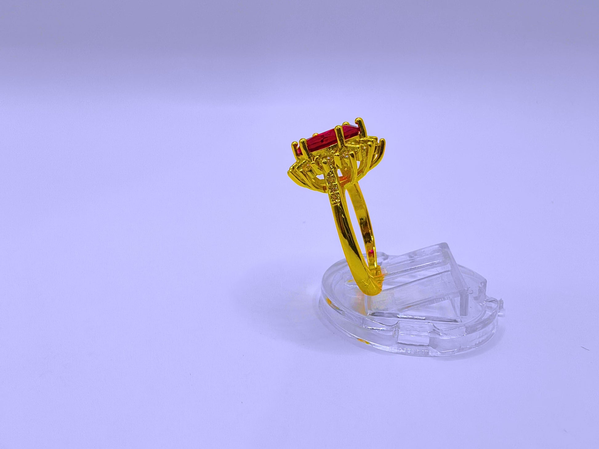 RB0013 - Anillo Cobre Copo Nieve Ajustable Chapa Oro 10K Calenbi Calenbi Joyería