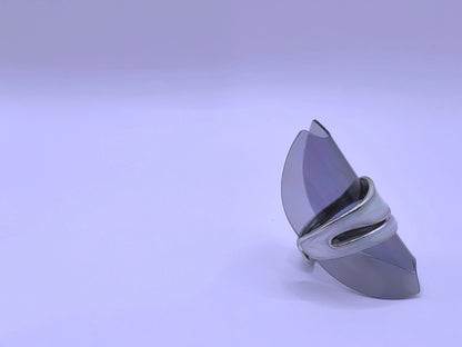 RB0006-10 Anillo Acero Inoxidable Epoxica Chapa Oro 10k Calenbi Calenbi Joyería