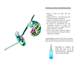 Aretes Plata Esterlina 925 Camaleón Recina Epoxica Inserción