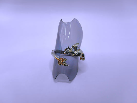 RB0018 - Anillo Zinc Dragón Plateado Ajustable Calenbi Calenbi Joyería