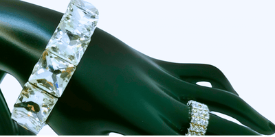 Brazalete y Anillo Cobre Elásticos Circonita Cubica Calenbi Calenbi Joyería