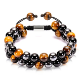 Pulsera Ajustable Piedras Artificiales Ojo De Tigre Unisex