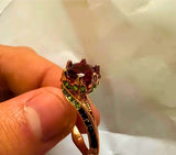 RB0062 - Anillo Cobre "Flor Eterna" Circonita Cubica Calenbi Calenbi Joyería