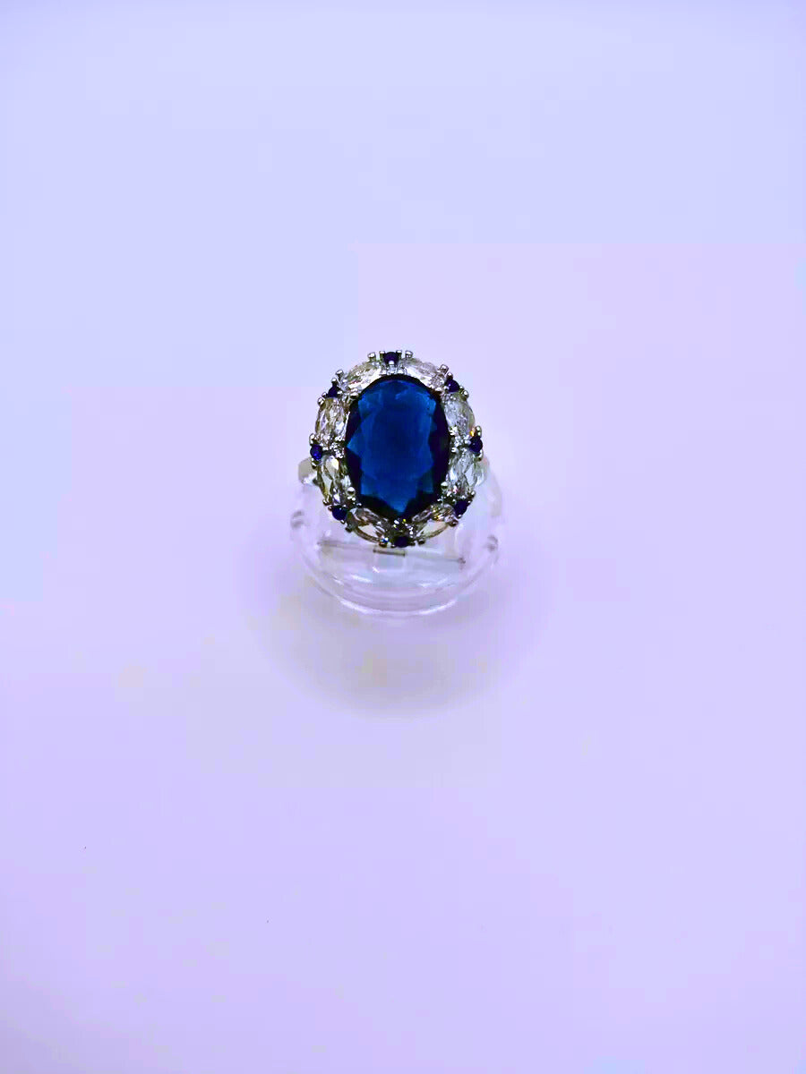 SR0024 - Anillo S925 Ley "Sello Real" Circonita Cubica Ajustable Calenbi Calenbi Joyería