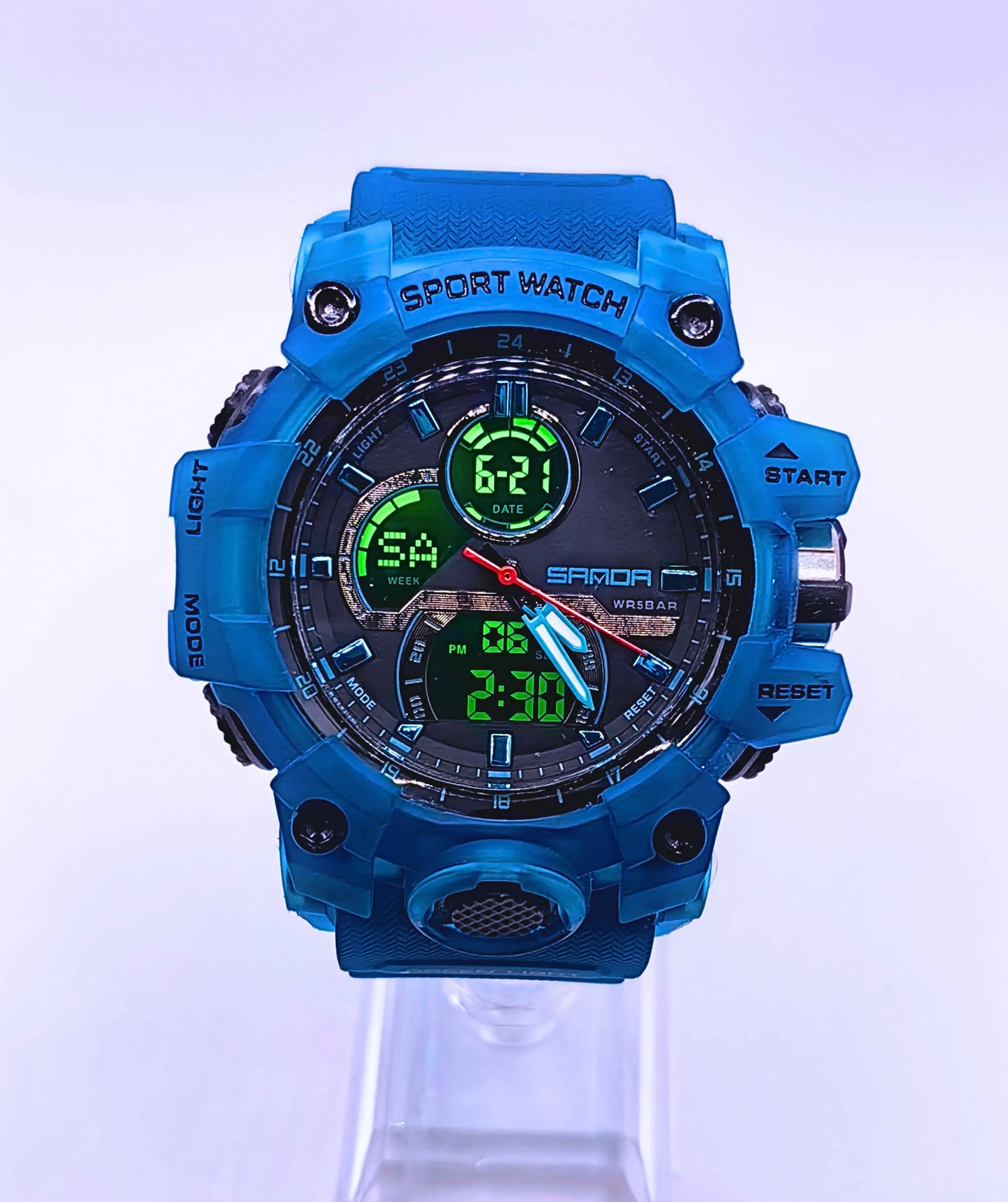 WA0019 - Reloj Analógico Digital Turquesa SANDA