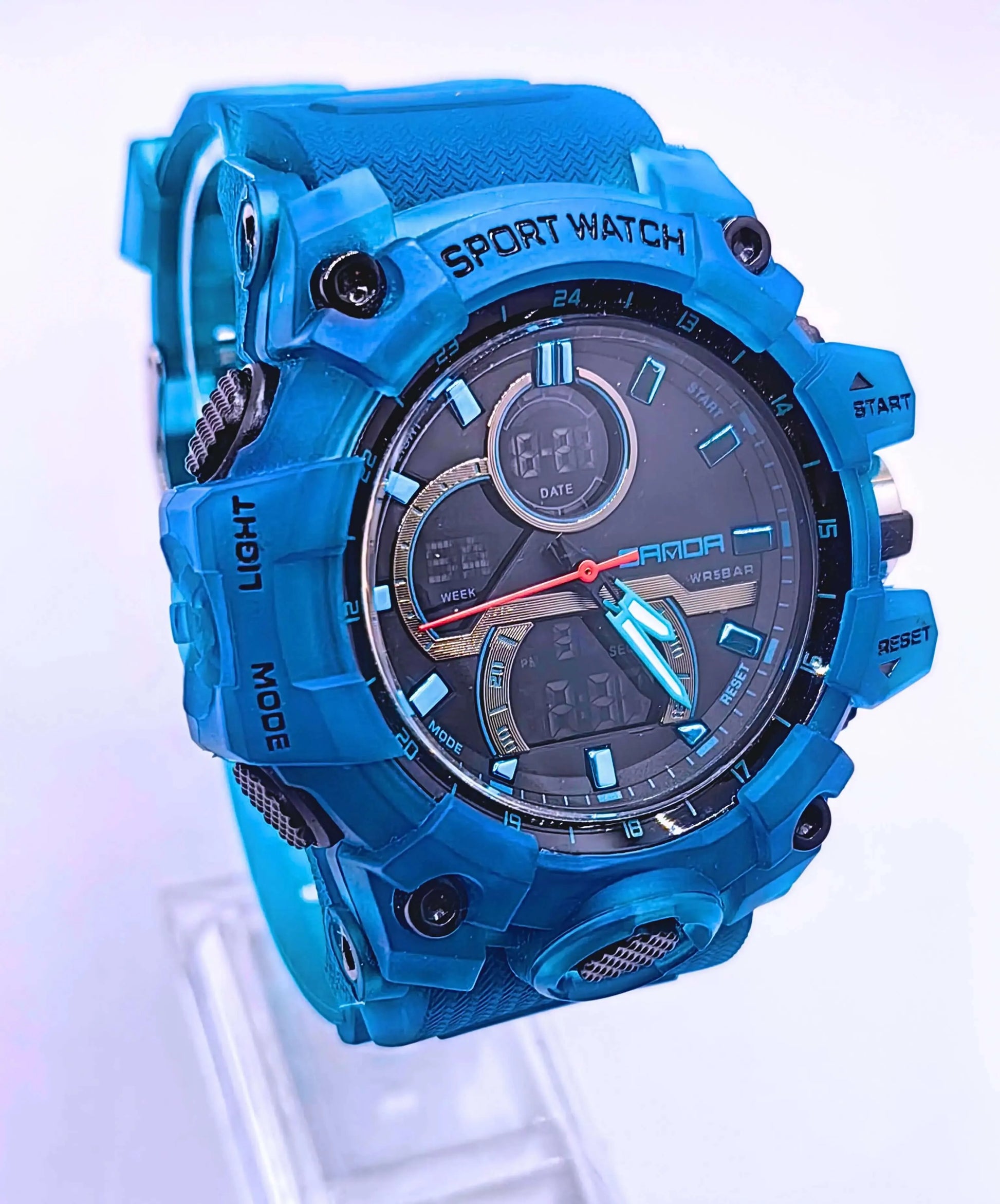 WA0019 - Reloj Analógico Digital Turquesa SANDA Calenbi Joyería