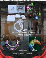 Mujer Fitness Entrenamientos, accesorios de gym, smartwatch y audífonos, ideal para fitness y entrenamiento femenino.