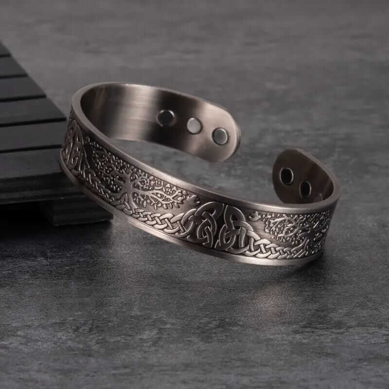 BB0020 - Pulsera Cobre Árbol De La Vida Abierta Unisex Calenbi Calenbi Joyería