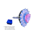 Anillo Plata Ley 925 Reina Rosa Cerrado Calenbi